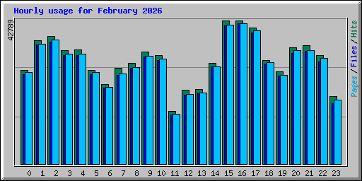 Hourly usage for February 2026