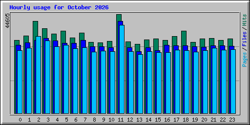 Hourly usage for October 2026